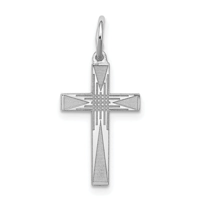 Sterling Silver Laser Designed Cross Pendant at $ 15.58 only from Jewelryshopping.com