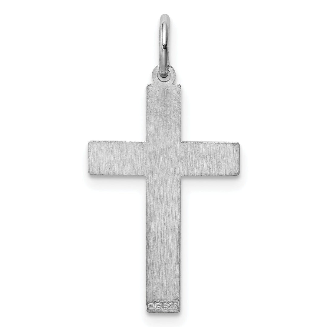 Sterling Silver Laser Designed Cross Pendant