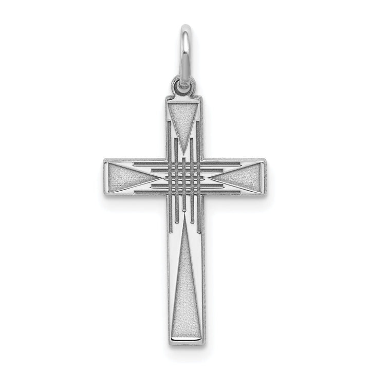 Sterling Silver Laser Designed Cross Pendant