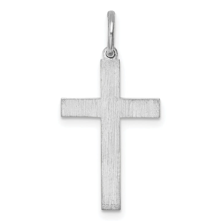 Sterling Silver Laser Designed Cross Pendant