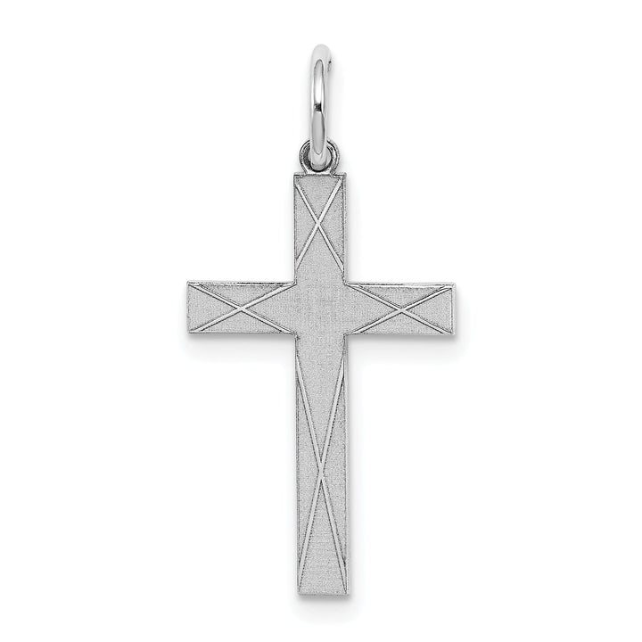 Sterling Silver Laser Designed Cross Pendant