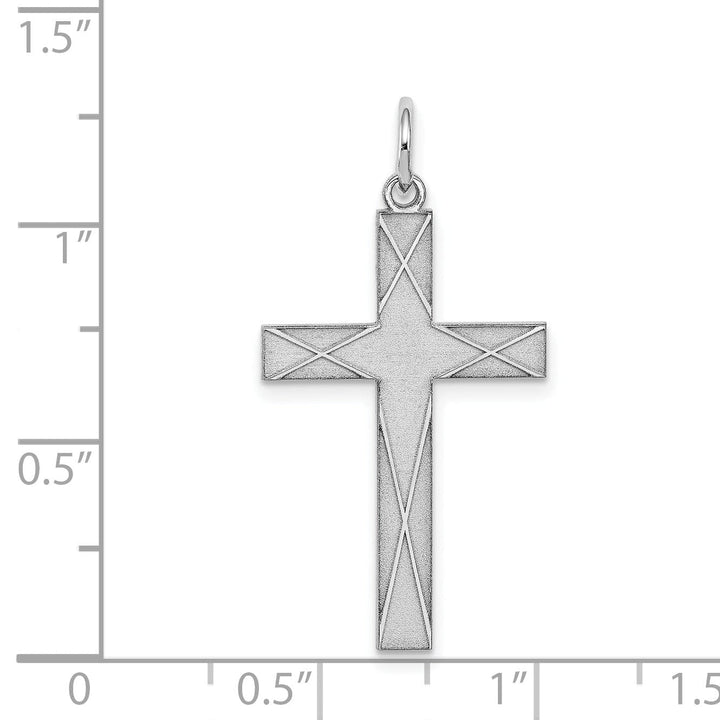 Sterling Silver Laser Designed Cross Pendant