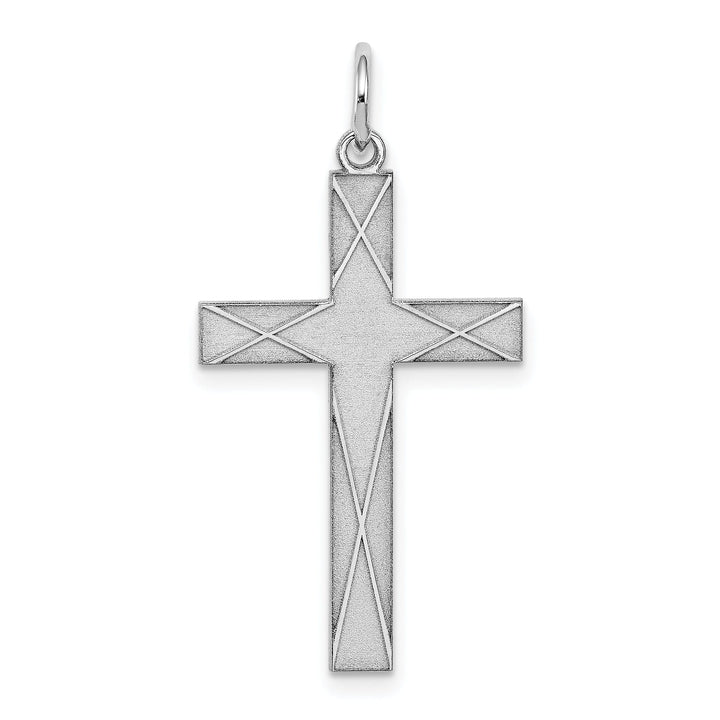 Sterling Silver Laser Designed Cross Pendant