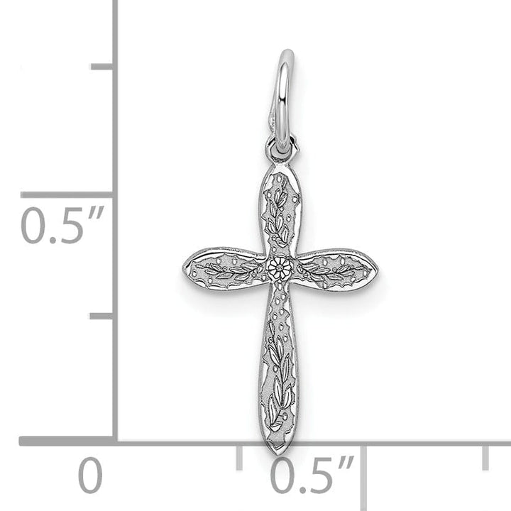 Sterling Silver Laser Designed Cross Pendant