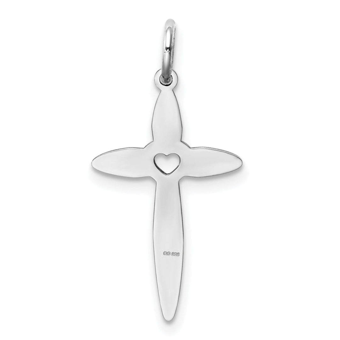 Sterling Silver Laser Designed Cross Pendant