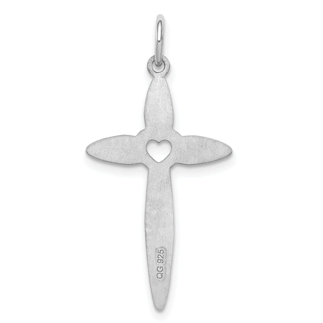 Sterling Silver Laser Designed Cross Pendant
