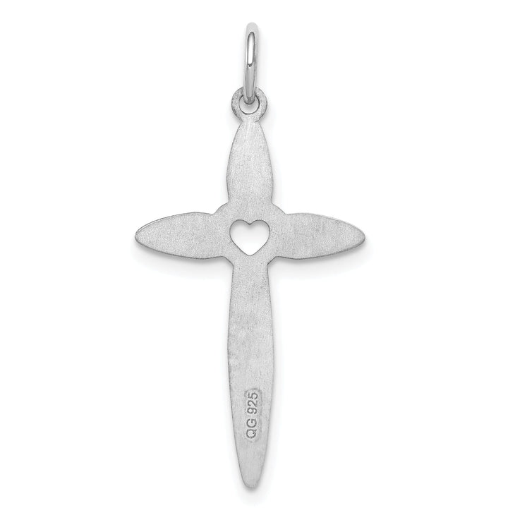 Sterling Silver Laser Designed Cross Pendant
