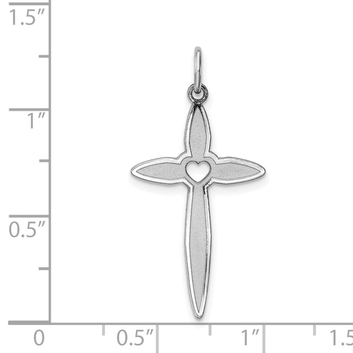 Sterling Silver Laser Designed Cross Pendant