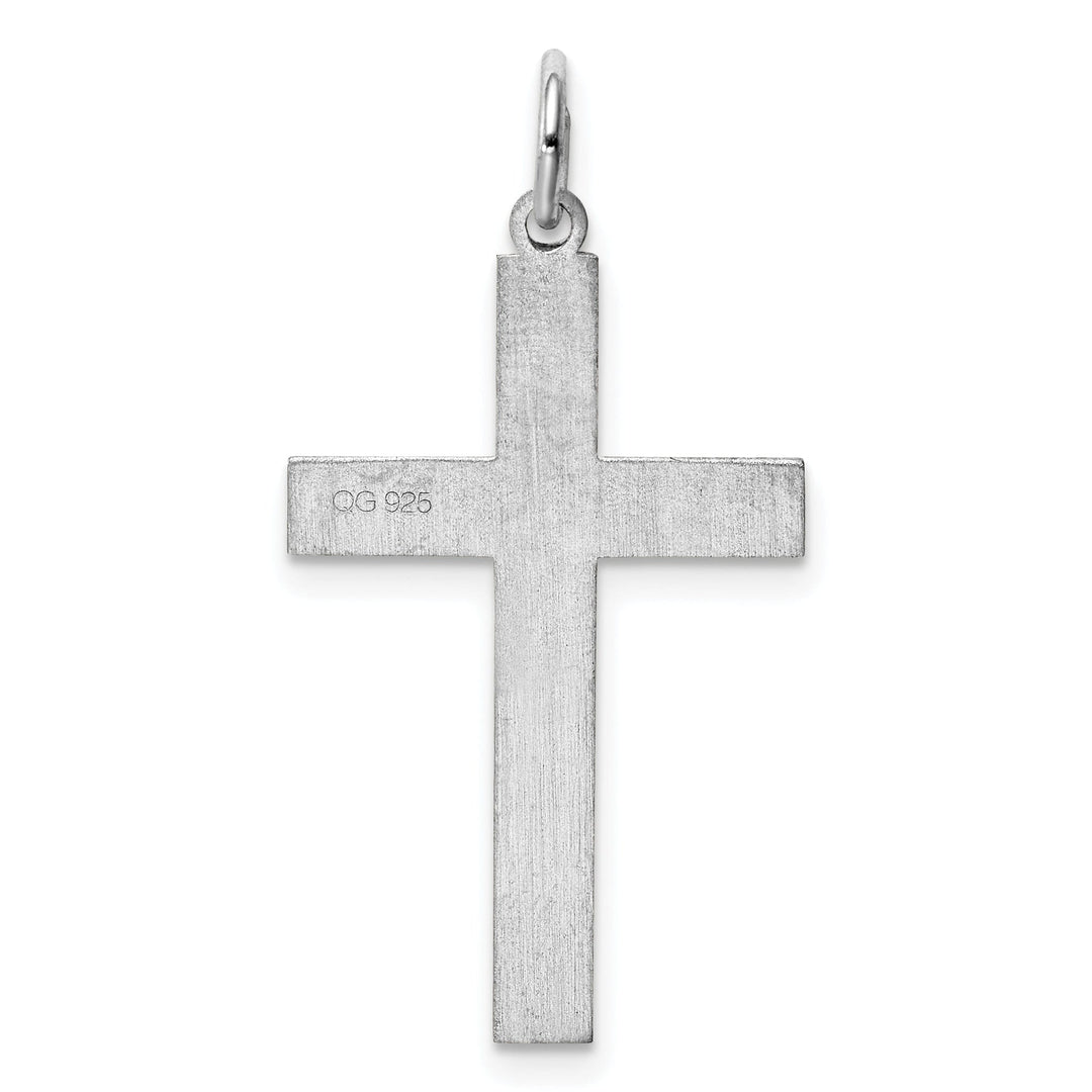 Sterling Silver Laser Designed Cross Pendant