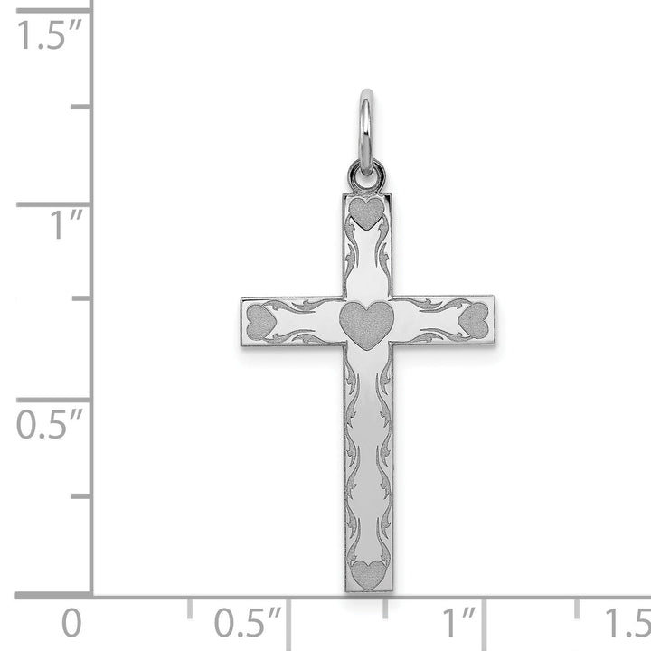 Sterling Silver Laser Designed Cross Pendant