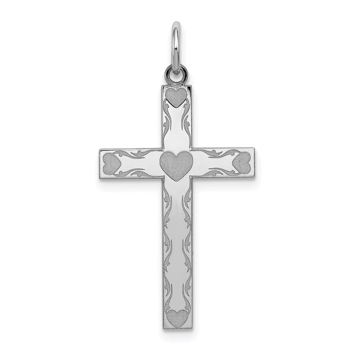 Sterling Silver Laser Designed Cross Pendant