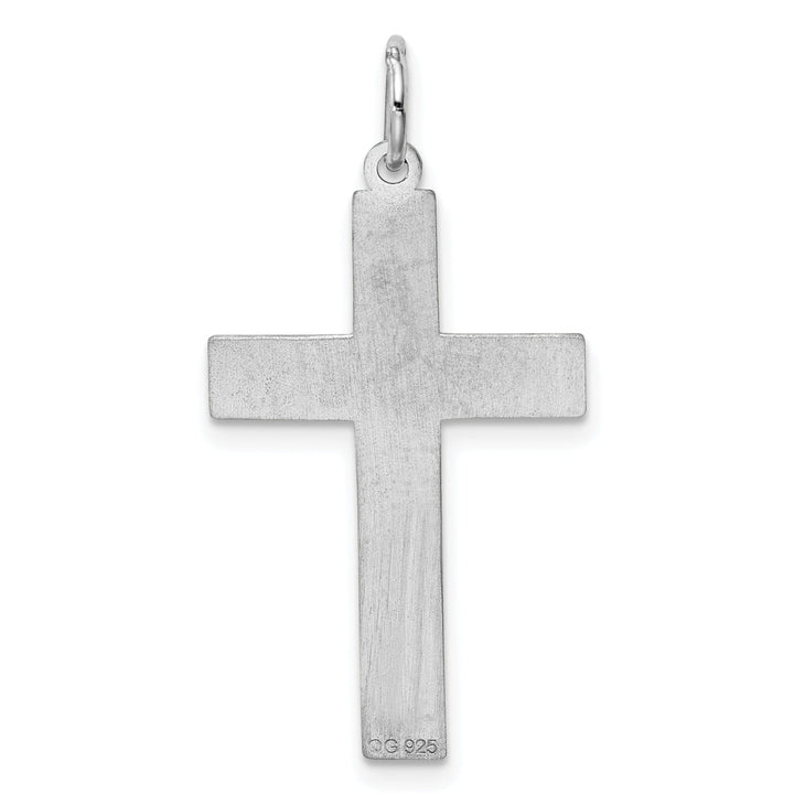 Sterling Silver Laser Designed Cross Pendant