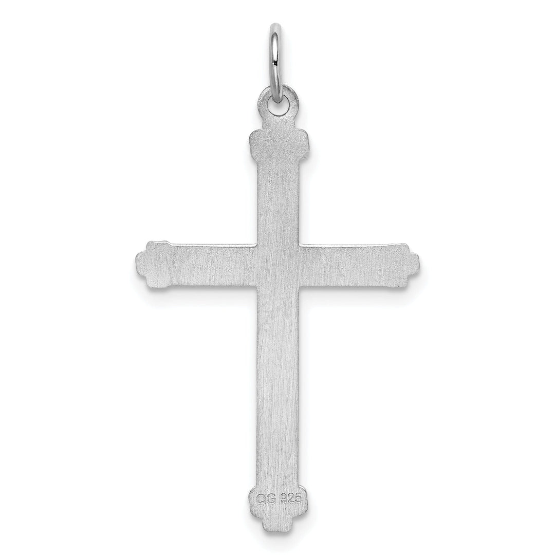 Silver Laser Designed Latin Cross Pendant