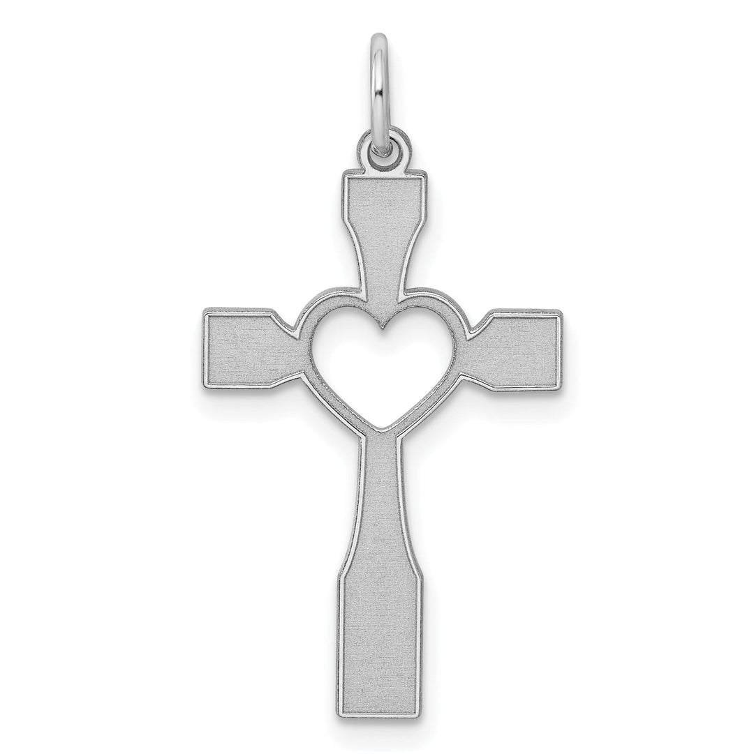 Silver Laser Designed Latin Cross Pendant