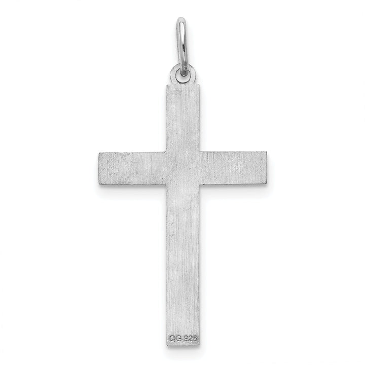 Silver Laser Designed Latin Cross Pendant