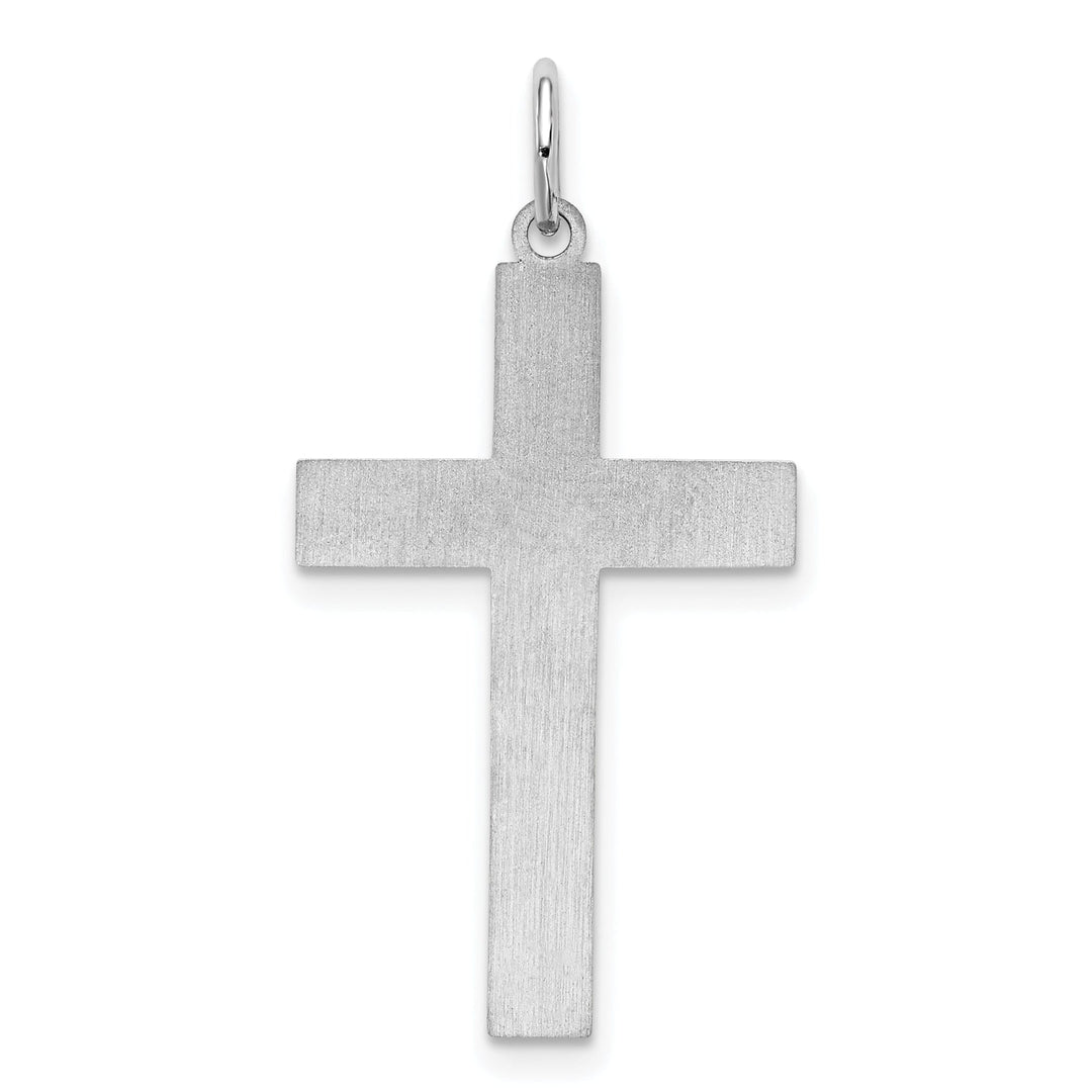 Silver Laser Designed Latin Cross Pendant