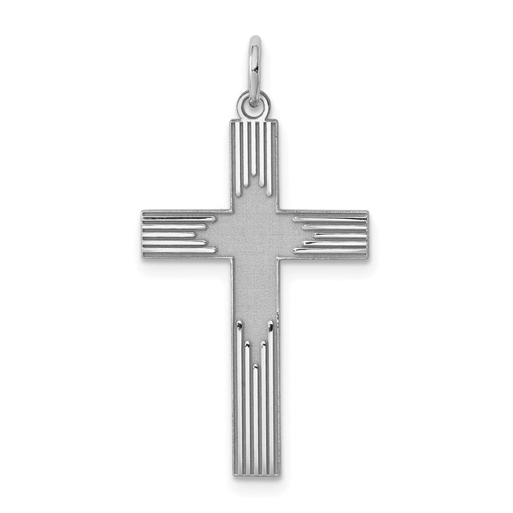 Silver Laser Designed Latin Cross Pendant