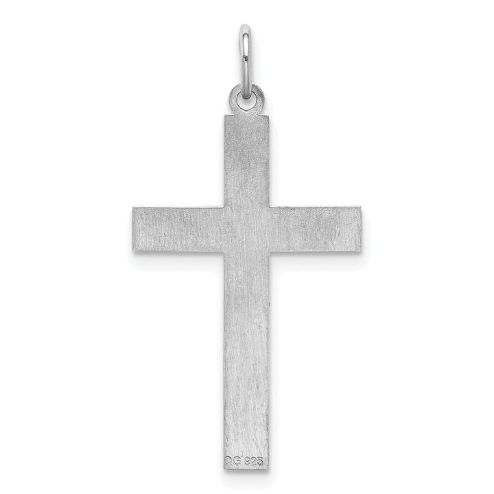 Silver Laser Designed Latin Cross Pendant