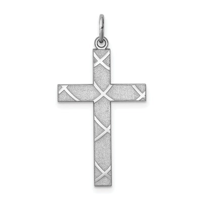 Silver Laser Designed Latin Cross Pendant at $ 23.16 only from Jewelryshopping.com
