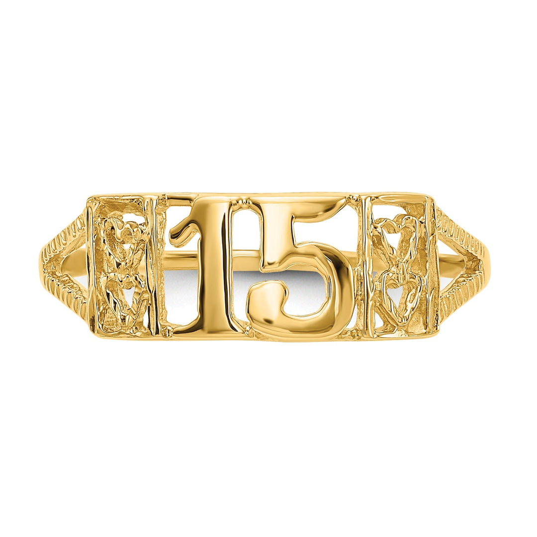 14k Yellow Gold Sweet '15' RING