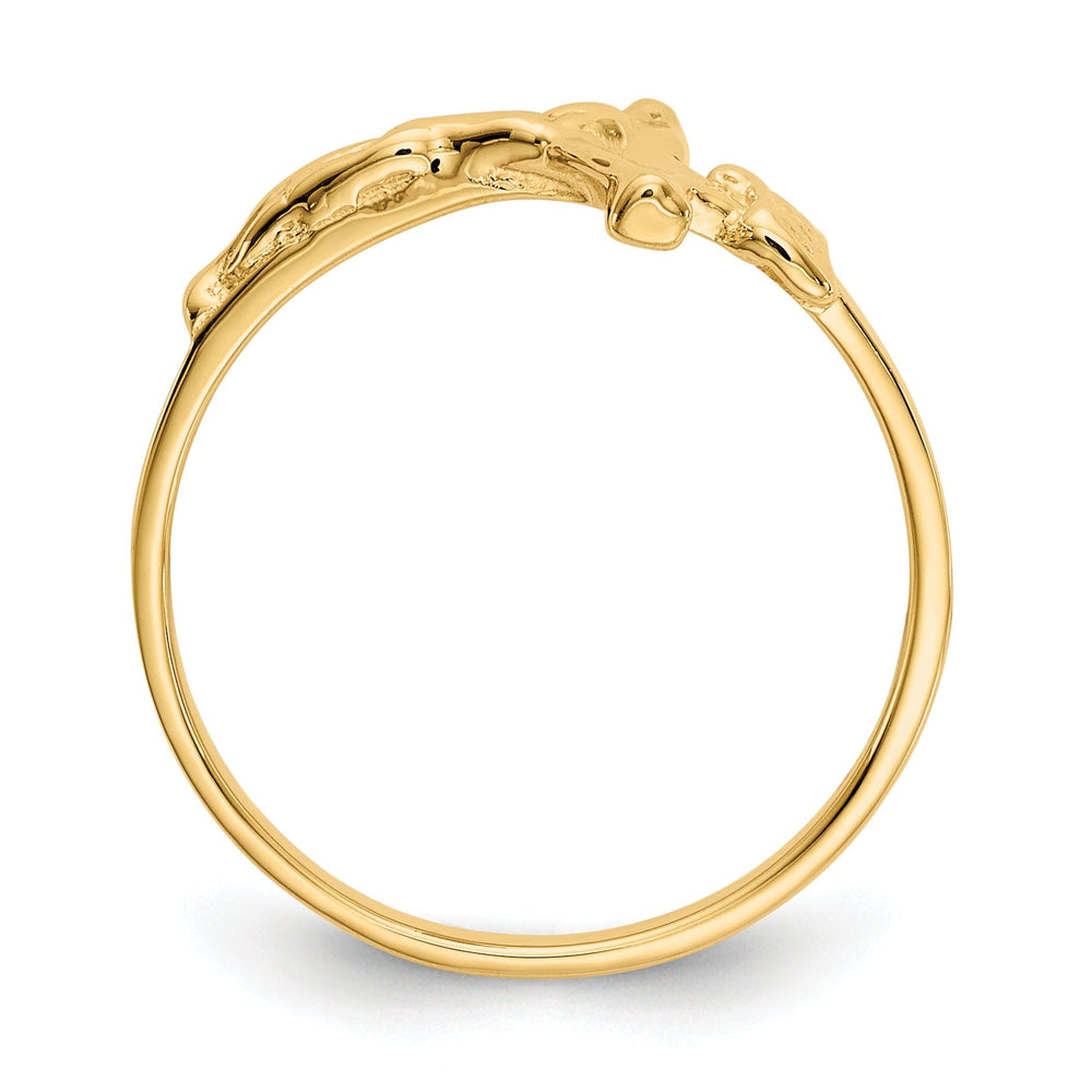 14k Yellow Gold Crucifix Children's Ring