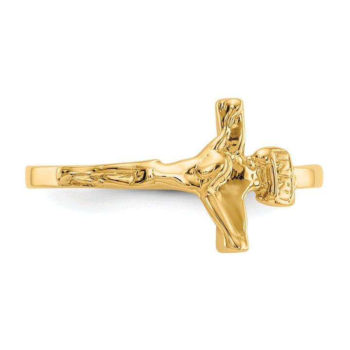 14k Yellow Gold Crucifix Children's Ring