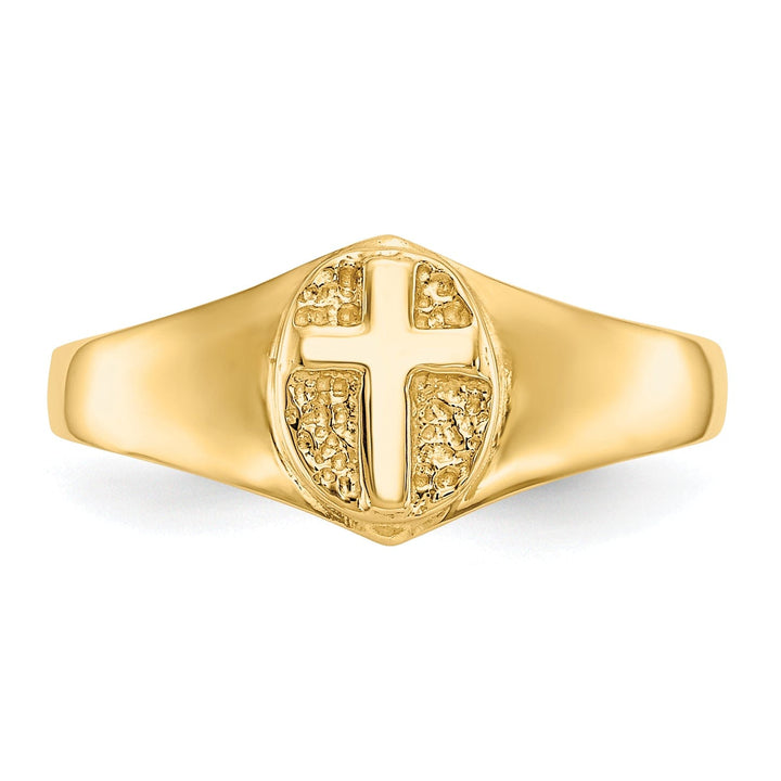 14k Yellow Gold Cross Children's Ring