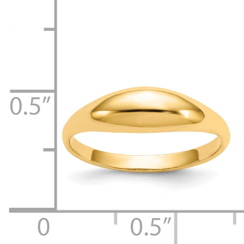 14k Yellow Gold Dome Children's Ring