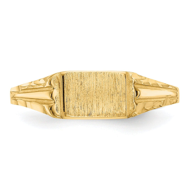 14k Yellow Gold Signet Children's Ring