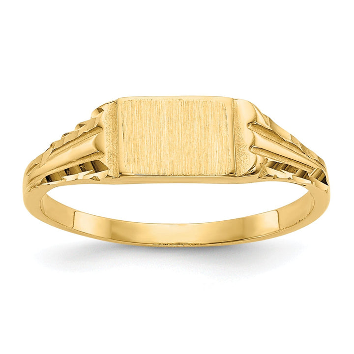 14k Yellow Gold Signet Children's Ring