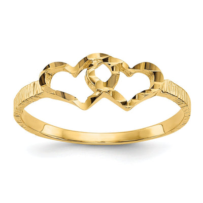14k Yellow Gold Children's Heart Children's Ring at $ 100.3 only from Jewelryshopping.com