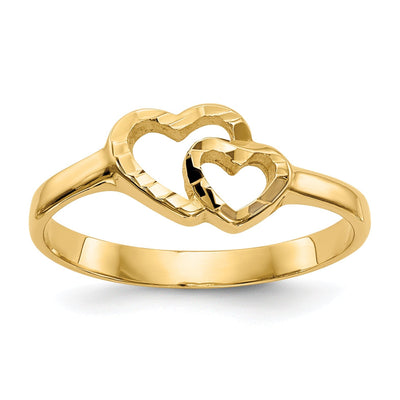 14k Yellow Gold Children's Heart Children's Ring at $ 130.67 only from Jewelryshopping.com