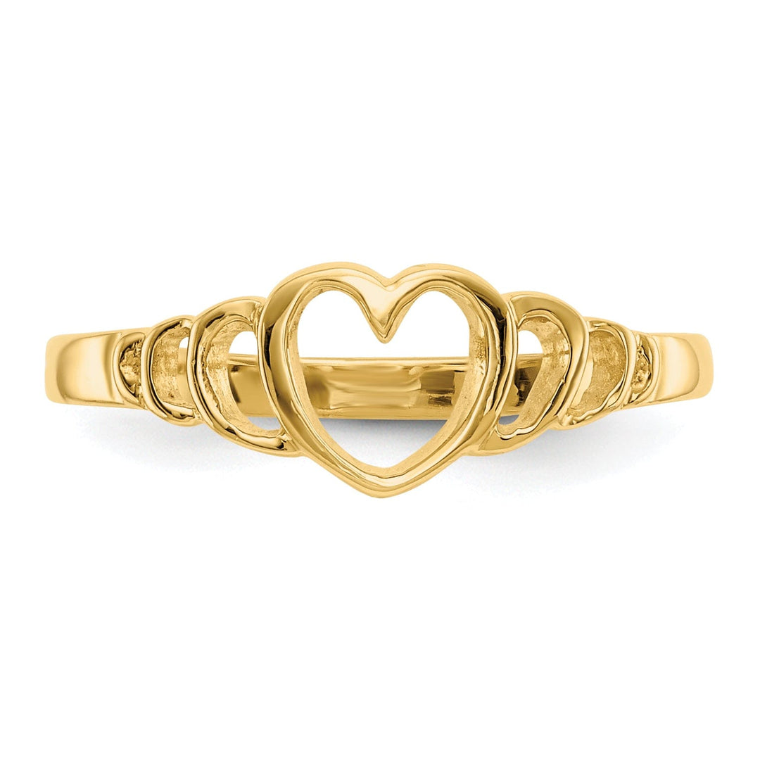 14k Yellow Gold Children's Heart Ring