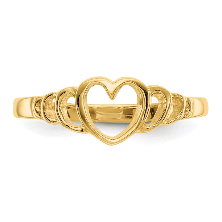 14k Yellow Gold Children's Heart Ring