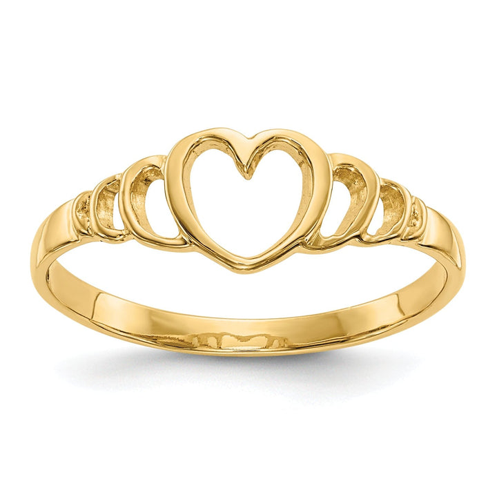 14k Yellow Gold Children's Heart Ring