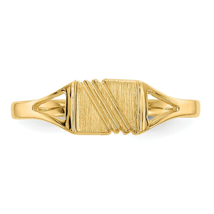 14k Yellow Gold Satin Children's Ring