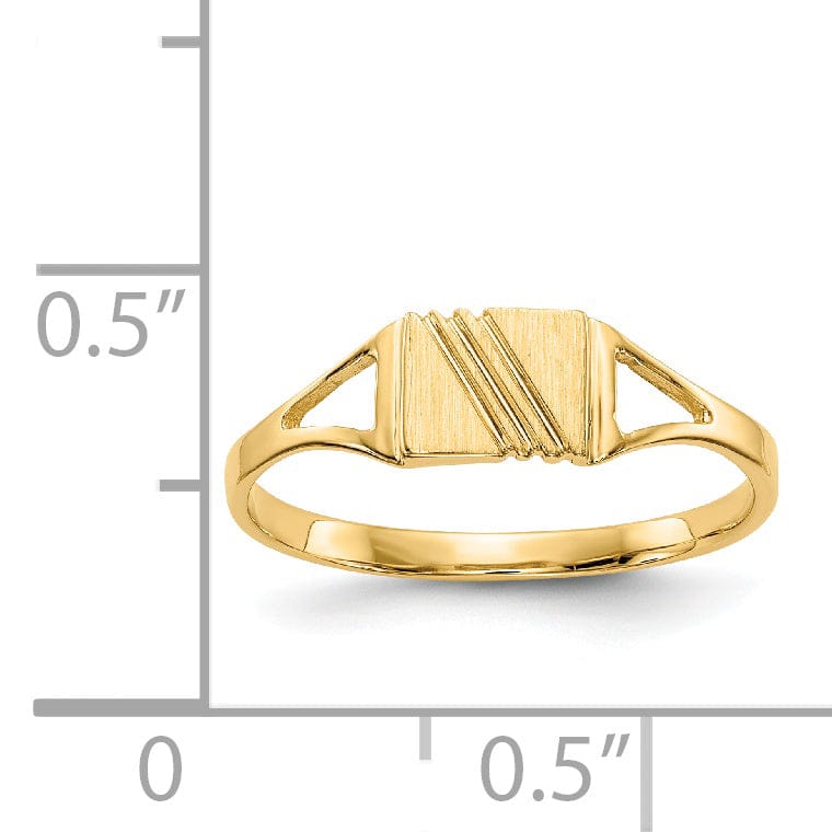 14k Yellow Gold Satin Children's Ring