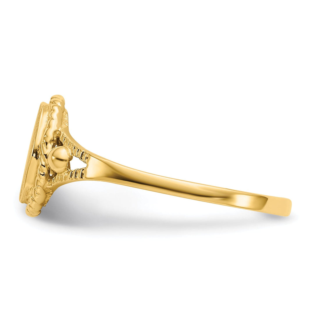 14k Yellow Gold Fancy Signet Children's Ring