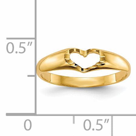 14k Yellow Gold Children's Heart Ring