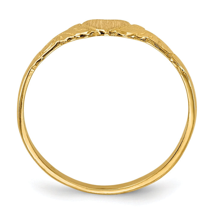 14k Yellow Gold Heart Children's Ring