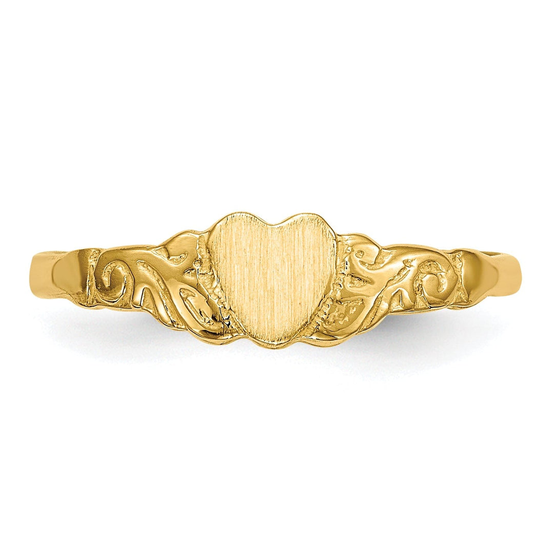 14k Yellow Gold Heart Children's Ring