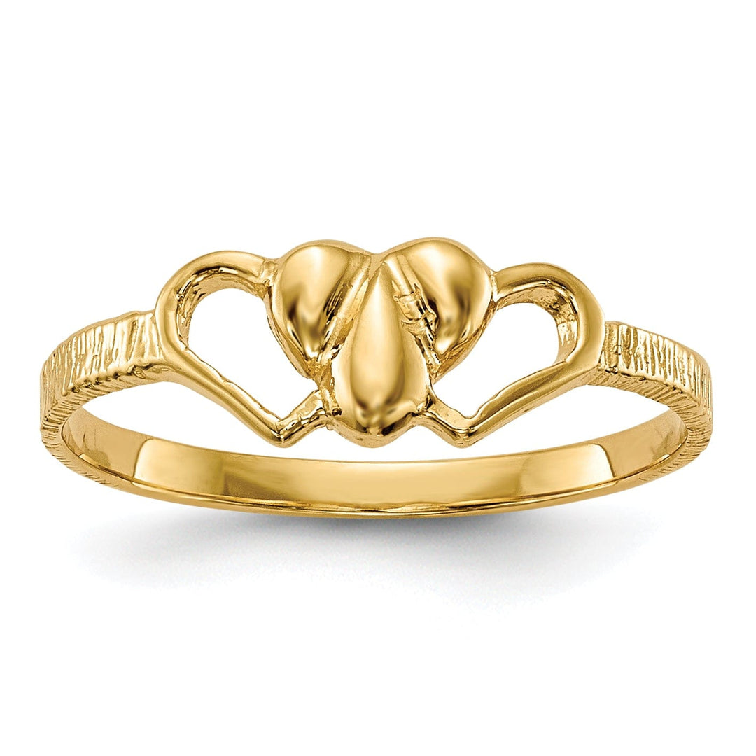 14k Yellow Gold Children's Heart Children's Ring