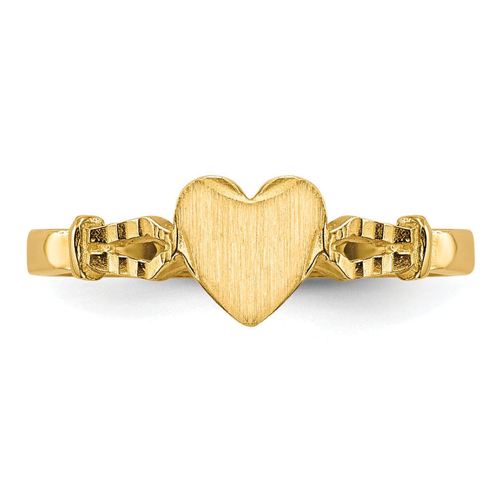 14k Yellow Gold Children's Heart Ring