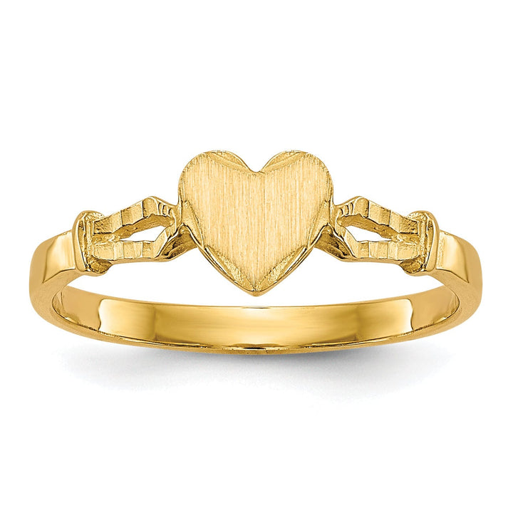 14k Yellow Gold Children's Heart Ring