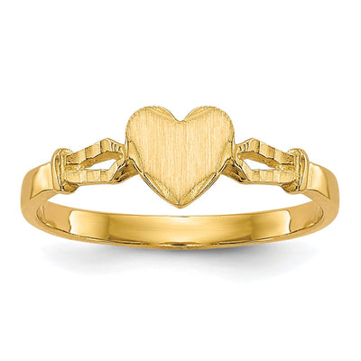 14k Yellow Gold Children's Heart Ring at $ 74.42 only from Jewelryshopping.com