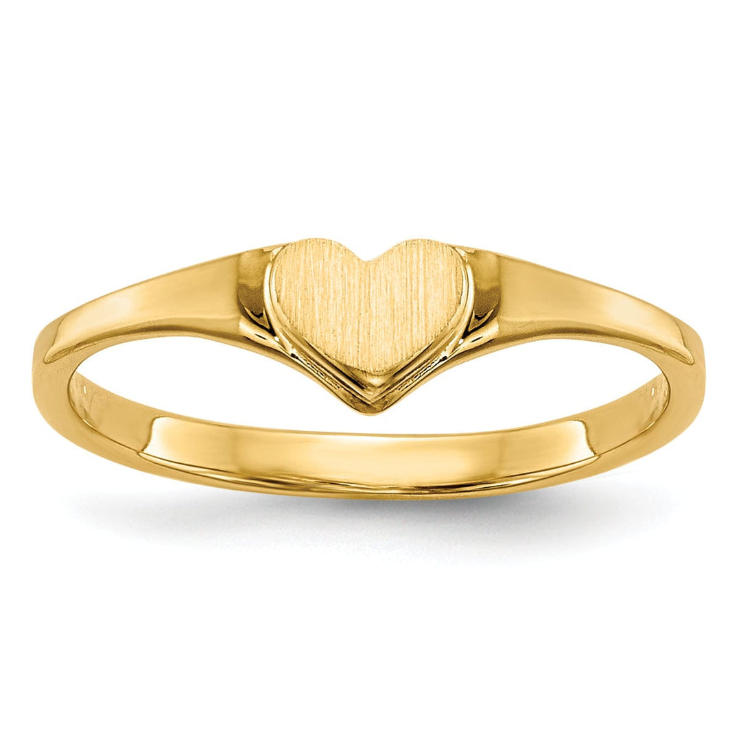 14k Yellow Gold Children's Heart Children's Ring