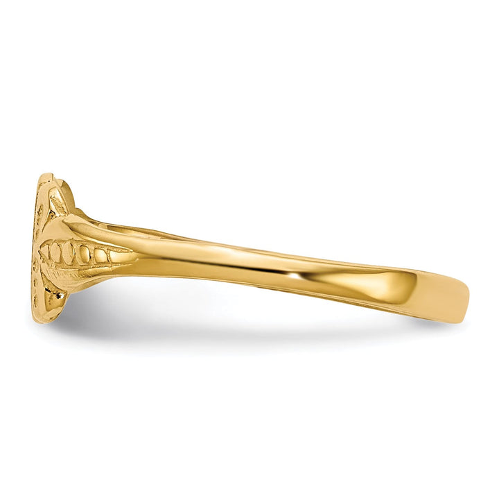 14k Yellow Gold Engraveable Signet Children Ring