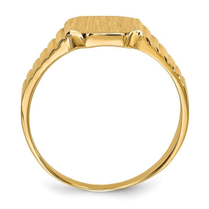 14k Yellow Gold Engraveable Signet Childrens Ring