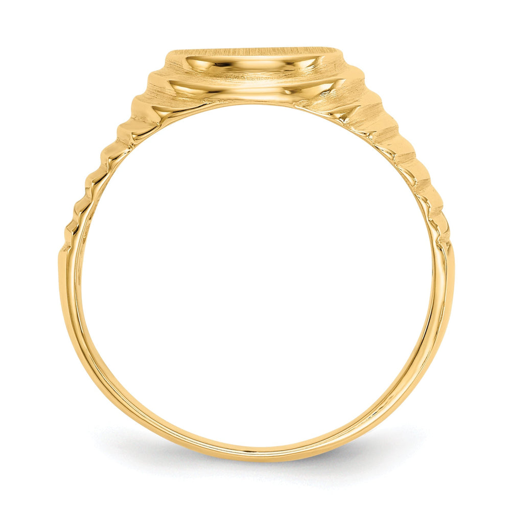 14k Yellow Gold Casted Solid Polished Men's Ring
