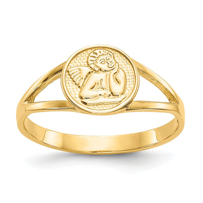 14k Yellow Gold Polished Angel Ring at $ 120.54 only from Jewelryshopping.com